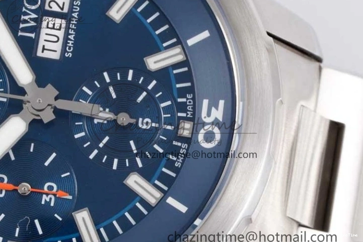MIROTIME 0427 Aquatimer Chrono SS V6SF 1:1 Best Edition Blue Dial on SS Bracelet A Modern 7032